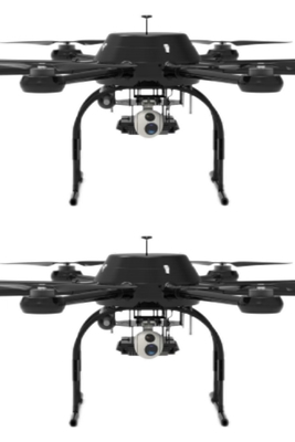 30 kg di droni multirotori con rete e lenti fotoelettriche a tre assi